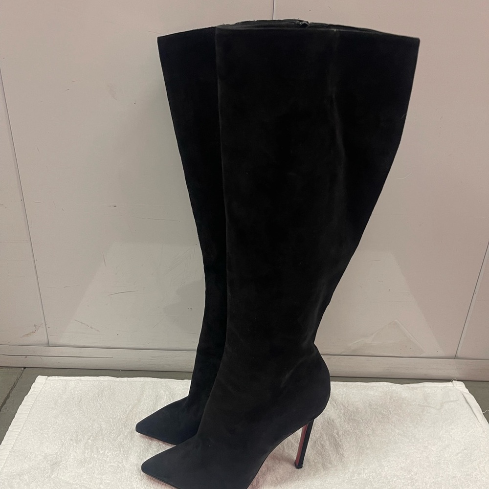 Christian Louboutin Elegant Black Knee-High Women's Boots